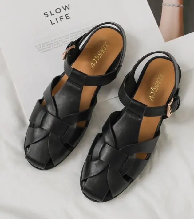 ZAROY Women Sandals Summer 2026 Newest Female Shoes Elegant Office Ladies Sandals Casual Soft Beach Flat Sandalias Roman Zapatos
