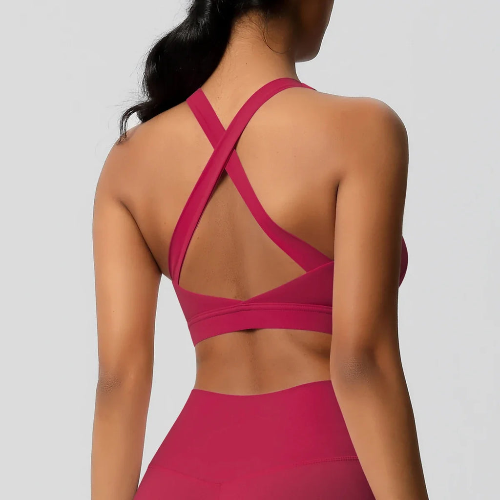 Women Fitness Yoga Bras Sexy Sling Beauty Back Fitness Push Up Sports Women Underwear Running Crop Top Yoga Clothes