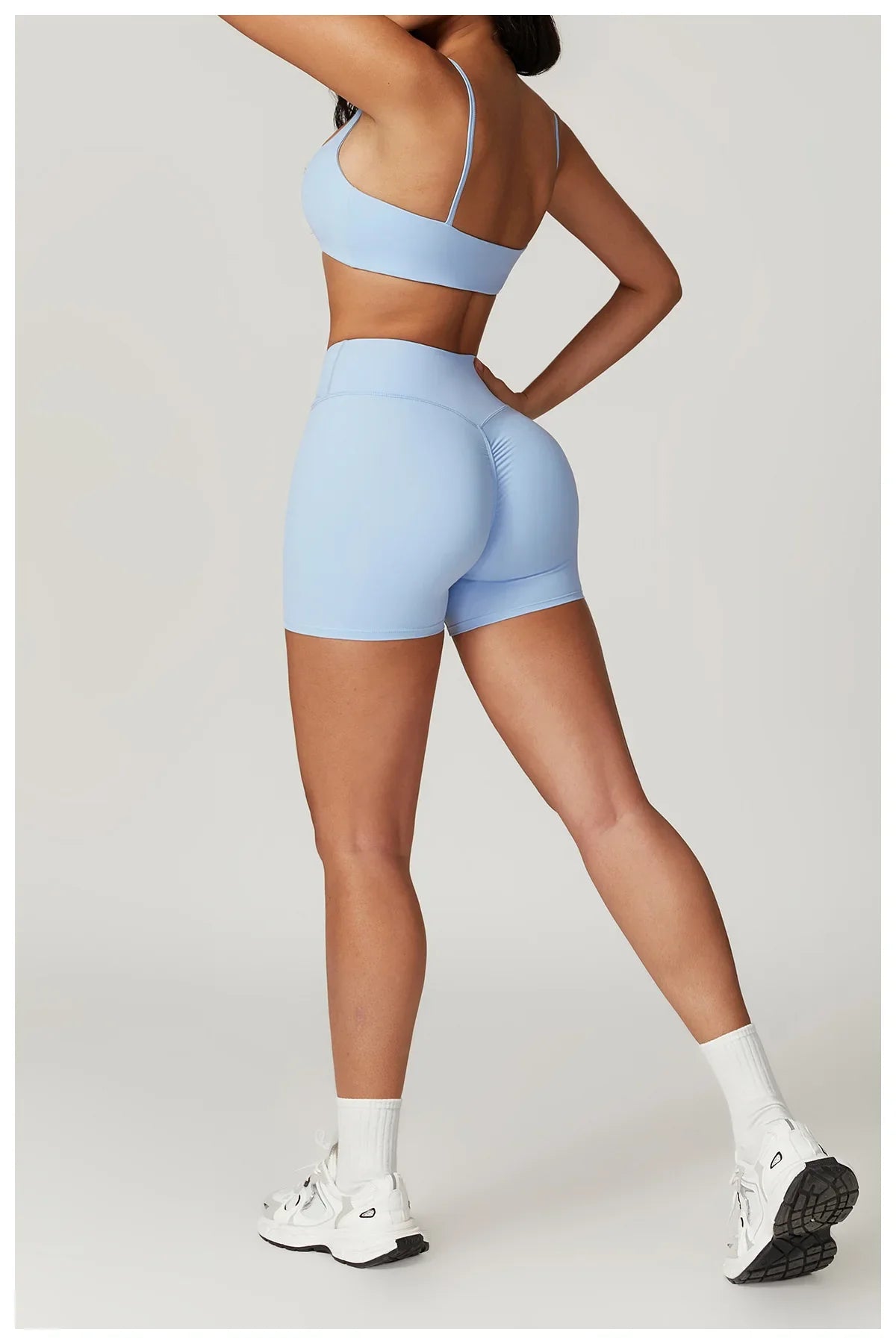 Yoga Shorts Women High Waist Workout Shorts Fitness Yoga Tights Lift Butt Fitness Ladies Yoga Gym Running Short Pants Sportswear