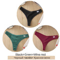 3Pcs/Set Women Cotton Thongs Panties Sexy Low Waist G-String Briefs Ladies Brazilian Lingerie Girls Breathable Intimates Bikini