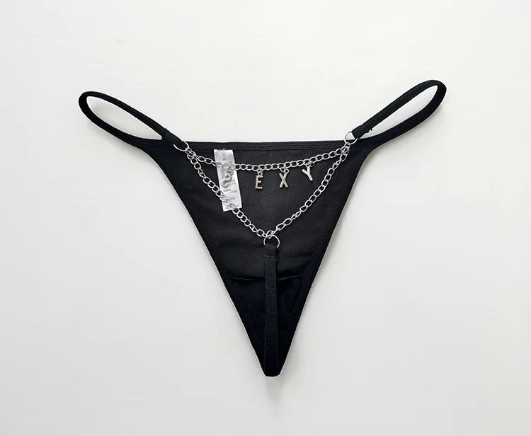 Hot Sexy Girls Thong Women Panties Letter Rhinestones G String Briefs Diamonds Erotic Underwear Low Waist Female Intimates