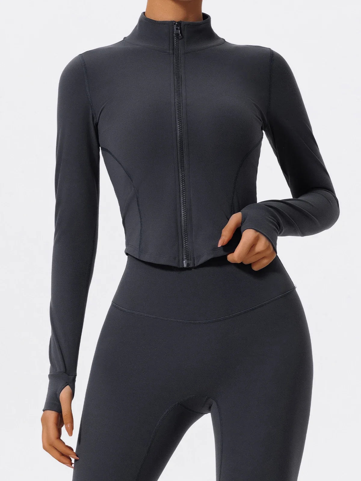 Hearuisavy Summer Ultra-Soft Fabrics Tight Sports Jackets Women Zipper Gym Yoga Clothes Female Quick-Dry Long Sleeve Sportswear