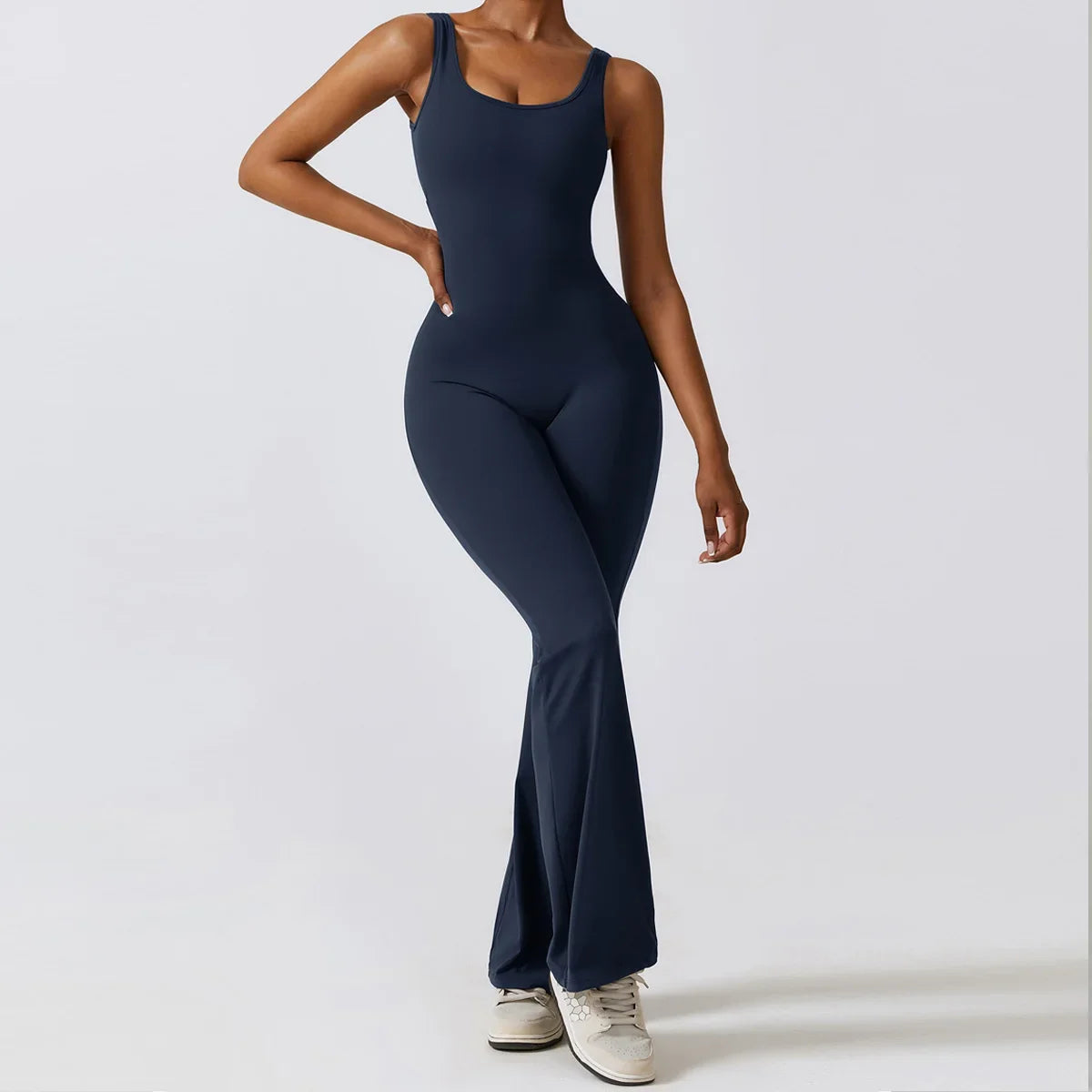 Women Sexy Back V Jumpsuit Gym Set Training Yoga Suit Sportswear Sports Jumpsuit Fitness Rompers Stretch Workout Bodysuits 8260