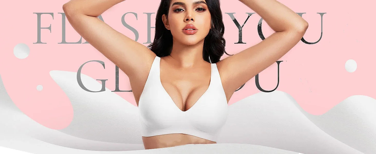 Pink Heart Seamless Wire-Free Comfortable Full-Cup Bra with Thin Molded Cups for Breathability and Support Beautiful Push Up Bra