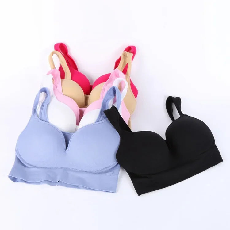 3D Bras For Women Underwear Sexy Lingerie Solid Bra Seamless Push Up Cotton Tops Bralette Brassiere Wireless Sports Vest