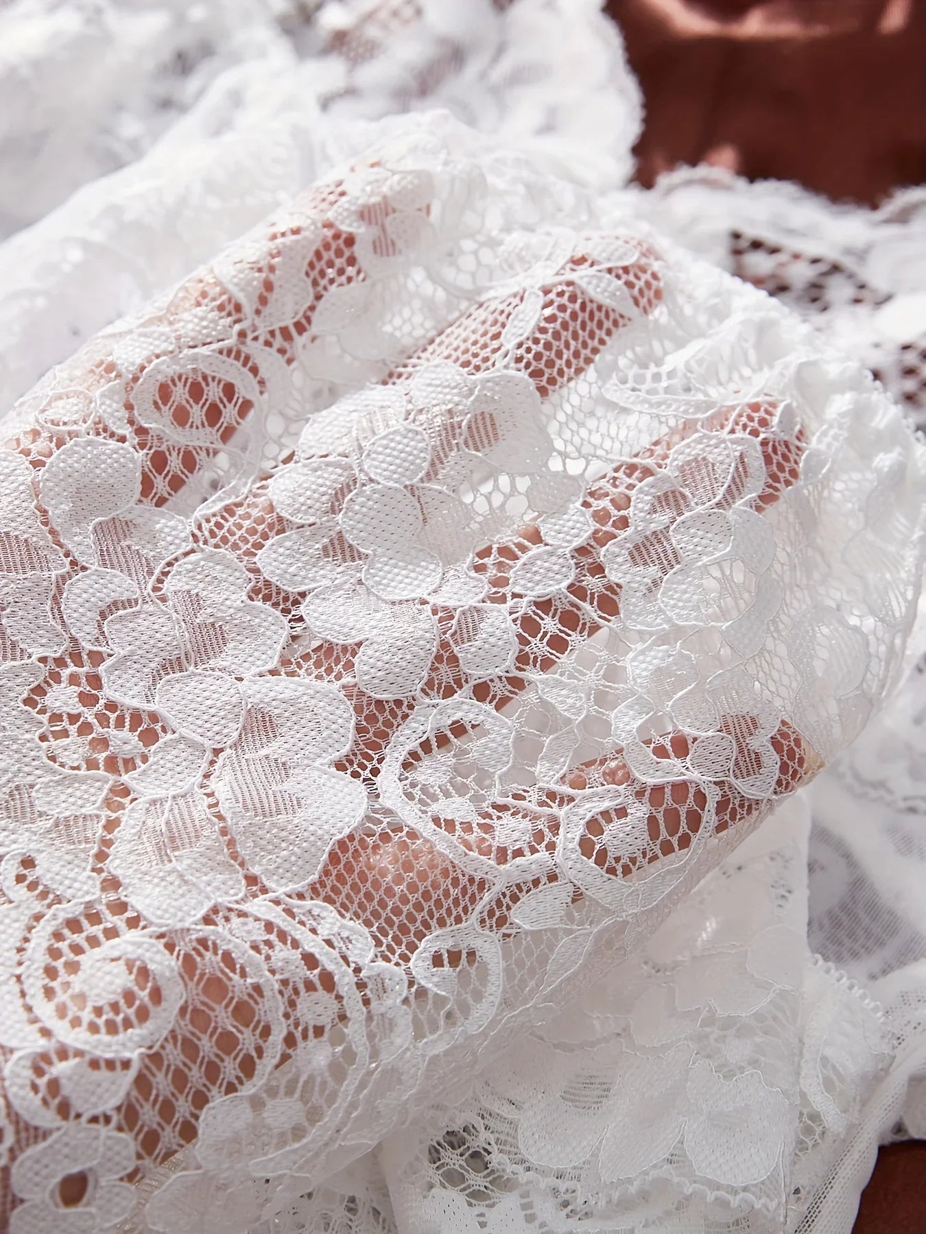 Sexy Contrast Lace and Mesh Ruffle Babydoll Dress Woman Sexy Nightgown V-neck Open Bra Sleep Skirt Nighties