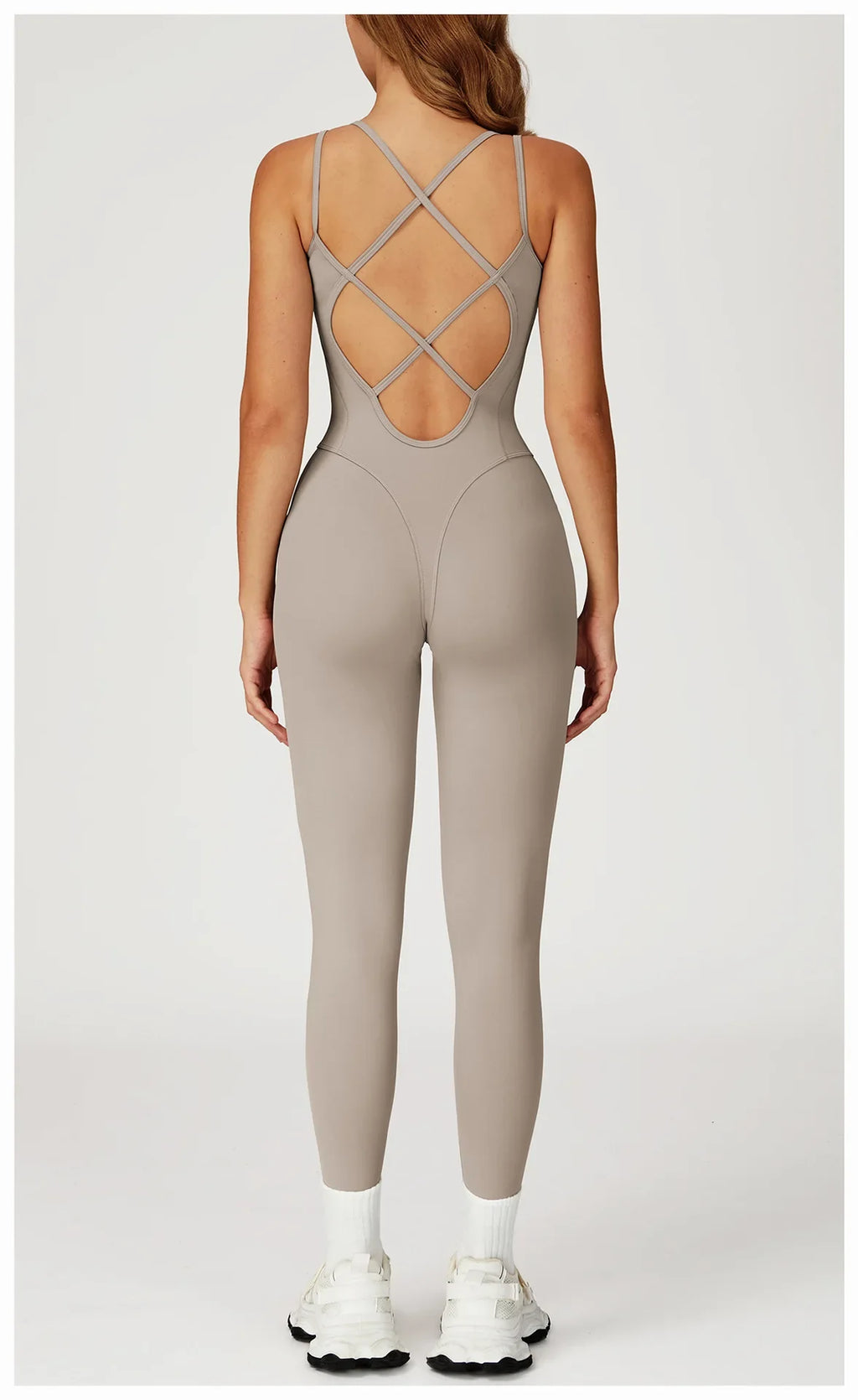 Hearuisavy Female Jumpsuit Long Elegant Sports Bodysuit Woman Gym Clothes Strappy Fitness Overalls Push Up Pilates Yoga Leotard