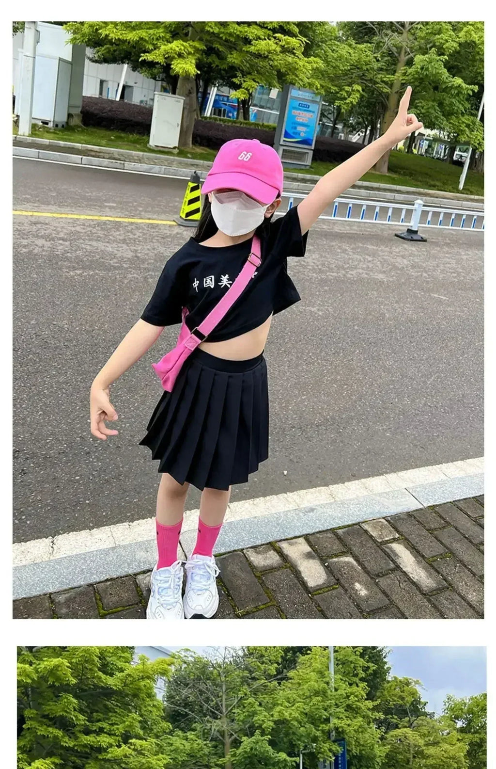 1pcs Spring Summer Girls Pleated Skirt Students Elastic A-line Skirt Kids College Style jk Skirts Childrens Fashion Short Skirts