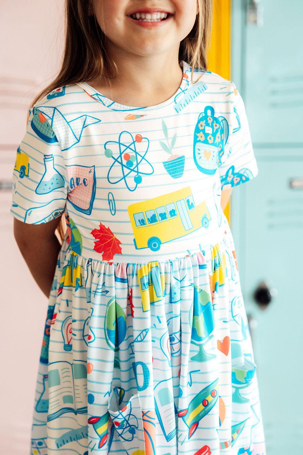 School Rules S/S Pocket Twirl Dress