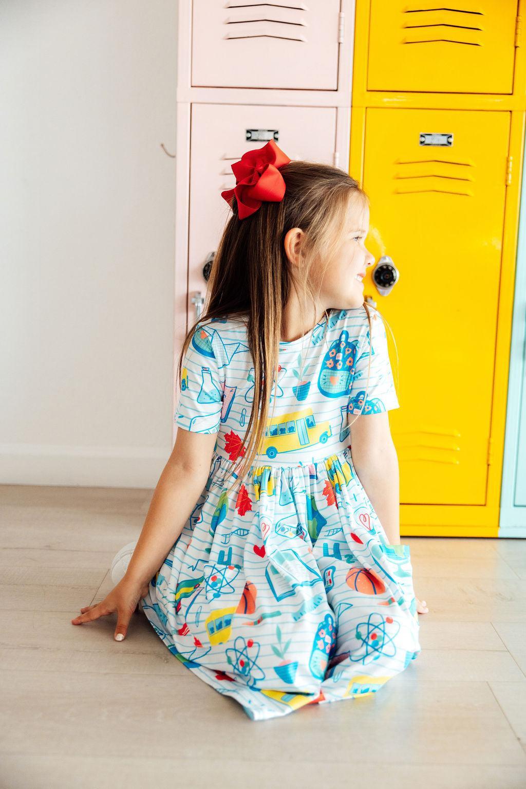 School Rules S/S Pocket Twirl Dress