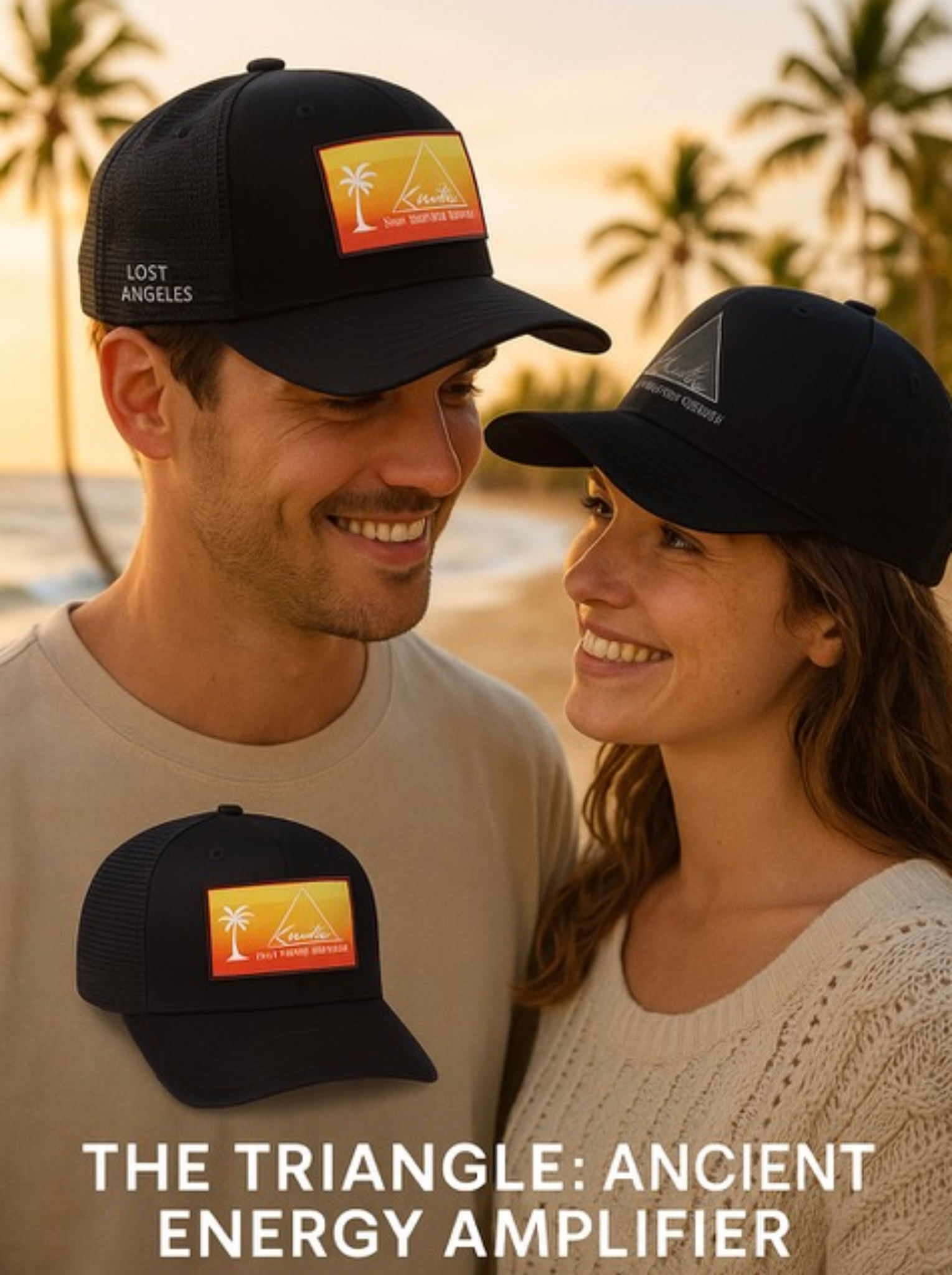 Rising Sun 2 Trucker Hat Bundle, Sunset + Grey