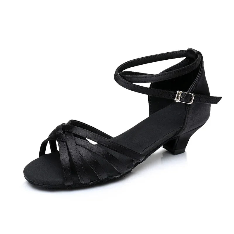 CLYFAN Children Dance Shoes for Girls Ballroom Latin shoes Ladies Modern Tango Dancing Women Latin Shoes Salsa Sandals