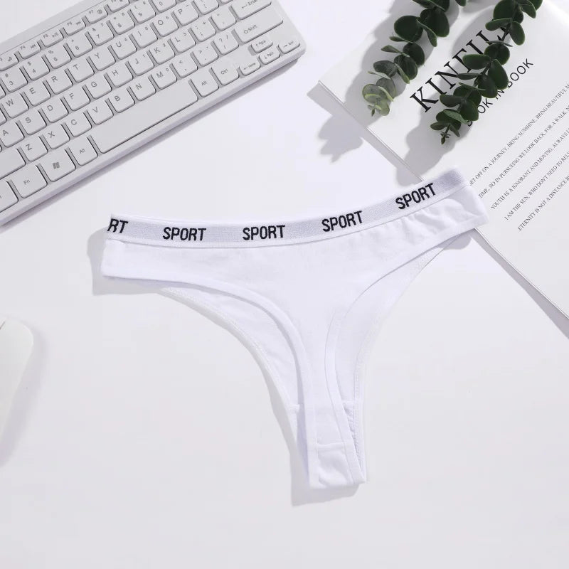 5Pcs/Set Women Thongs Cotton Panties Plus Zise Underwear Sexy G-String Low Waist Briefs Underpants Comfortable Lingerie S-XL