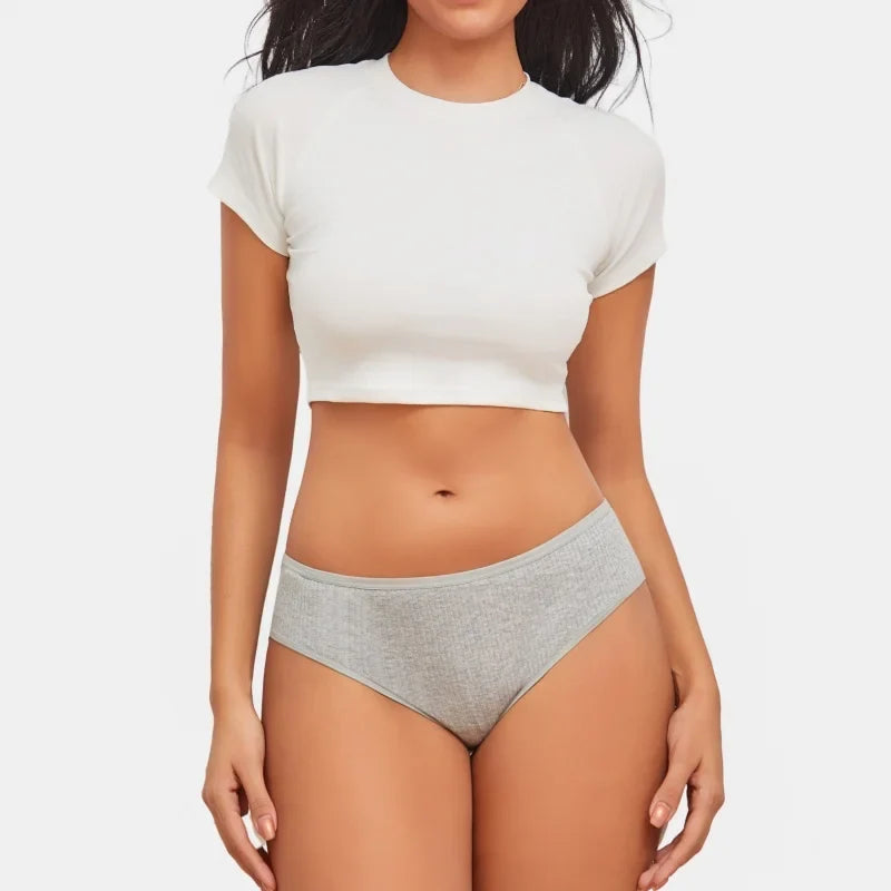 3Pcs/Set Women's Seamless Cotton Briefs Women Panties Solid Color Breathable Underwear Female Low Waist Soft Lingerie S-XXL