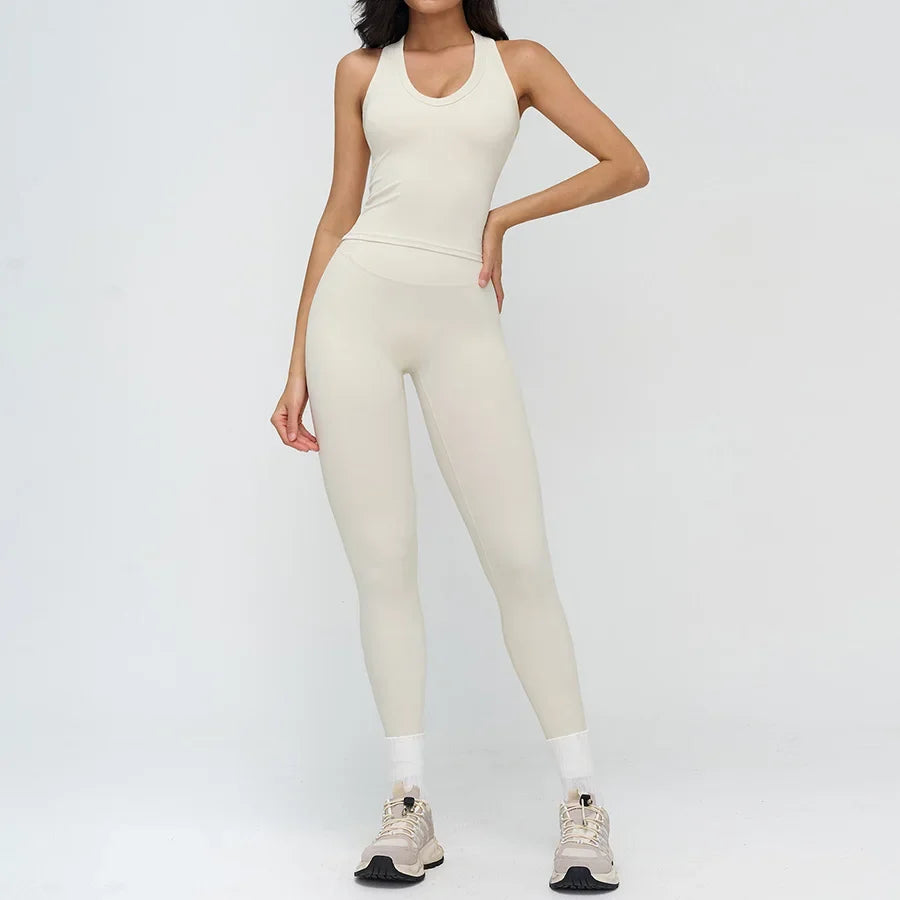 Yoga Clothes Set 2PCS Gym Crop Top Women Outfits Sports Bra High Waist Legging Fitness Suit Running Workout Tracksuit Sportswear