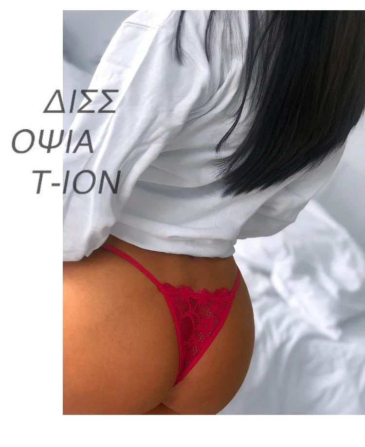 Lace G string Sexy Panties Women Underwear Briefs Hollow Out Thong High Quality Transparent Underpants Lingerie Girls Intimates