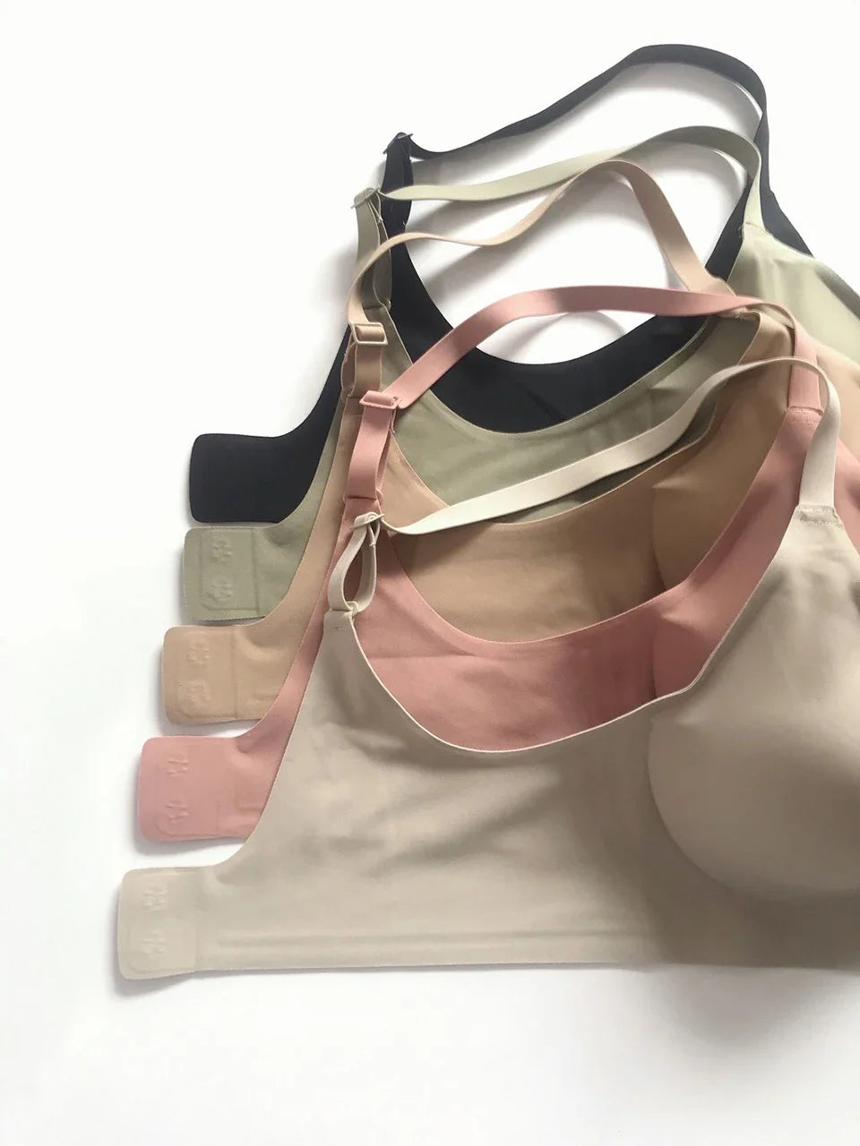 Deep V Jelly Bras Wireless Comfortable Supportive Bra No Underwire Push Up Bralette Seamless Underwear for Women