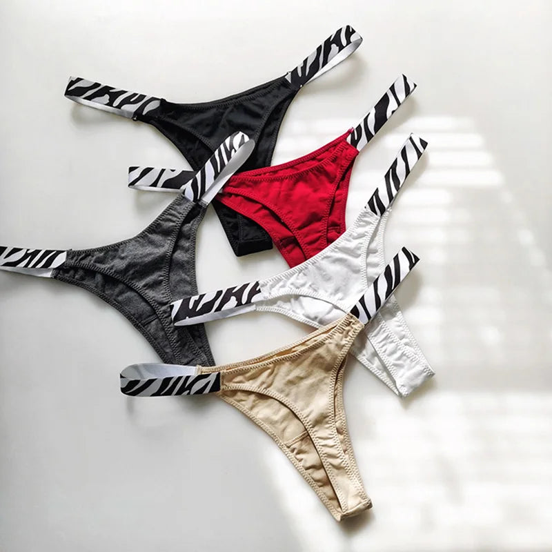 Cotton Sexy Women Panties Leopard Zebra Printed Seamless Girls Briefs Thong Girls G String Fitness Low Waist T-back Size S-XL