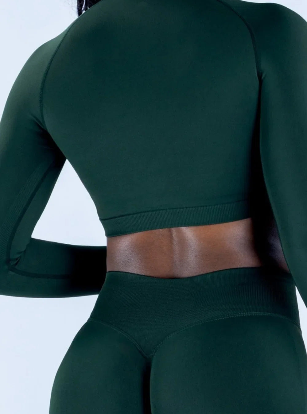 NCLAGEN Impact Crop Zippy Fitness Top Long Women Sleeve GYM Clothes Seamless Running Workout Quick Dry Pilates Sports Yoga Shirt