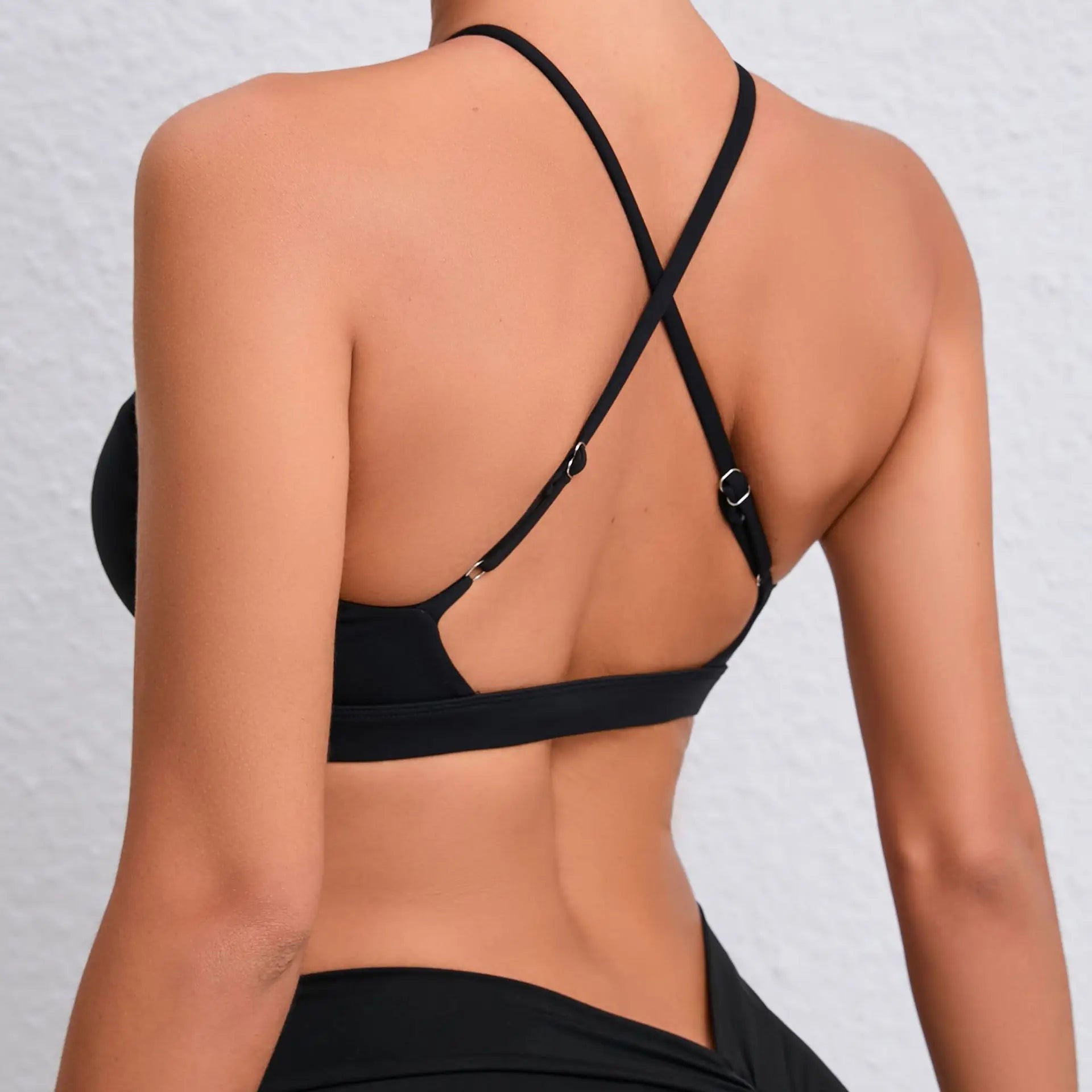 Women's Running Sports Bra Cross-Back Fast-Drying Breathable Seamless Yoga Tank Top