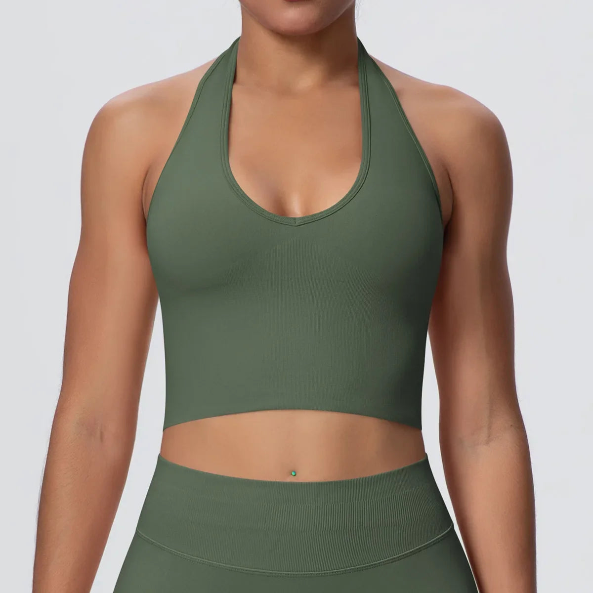 Gym Tops Women Halter Top Gym Vest Woman Sexy Backless Push Up Sport Bras Running Vest Workout Tops Activewear Yoga Fitness Vest