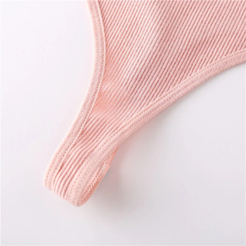 3Pcs/Set Women Cotton Thongs Panties Sexy Low Waist G-String Briefs Ladies Brazilian Lingerie Girls Breathable Intimates Bikini
