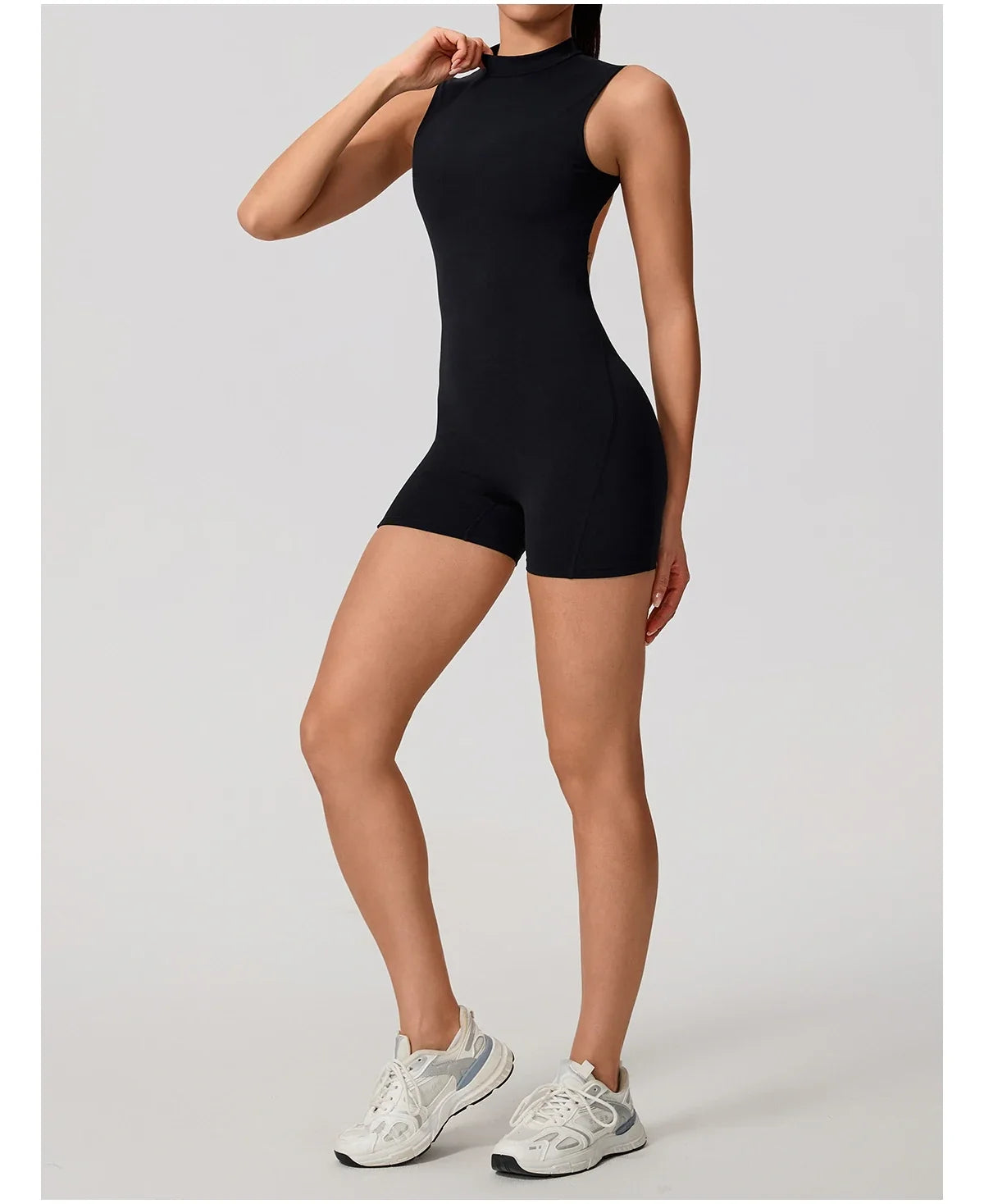 Hearuisavy Summer Sports Overalls Women Gym High Stretch Sleeveless Yoga Bodysuit Running Push Up Butt-Lifting Fitness Jumpsuit
