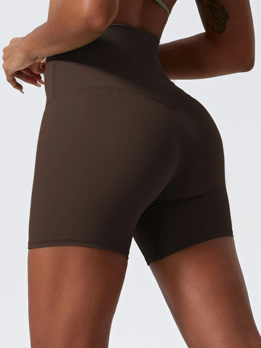 Hearuisavy Summer Soft Sports Shorts Buttock Lift Gym Leggings Women High Waist Yoga Shorts Women Running Cycling Workout Shorts