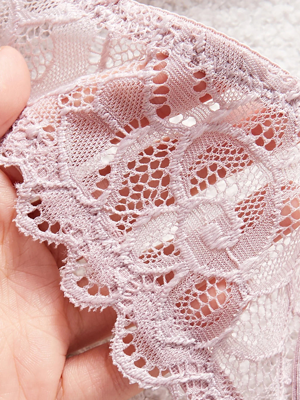 3Pcs-5Pcs Women's Bra with Patterned Engraved Cups, Sexy Lace Minimizer Bra, Underwire Push-Up Fashionable Women's Intimate Underwear
