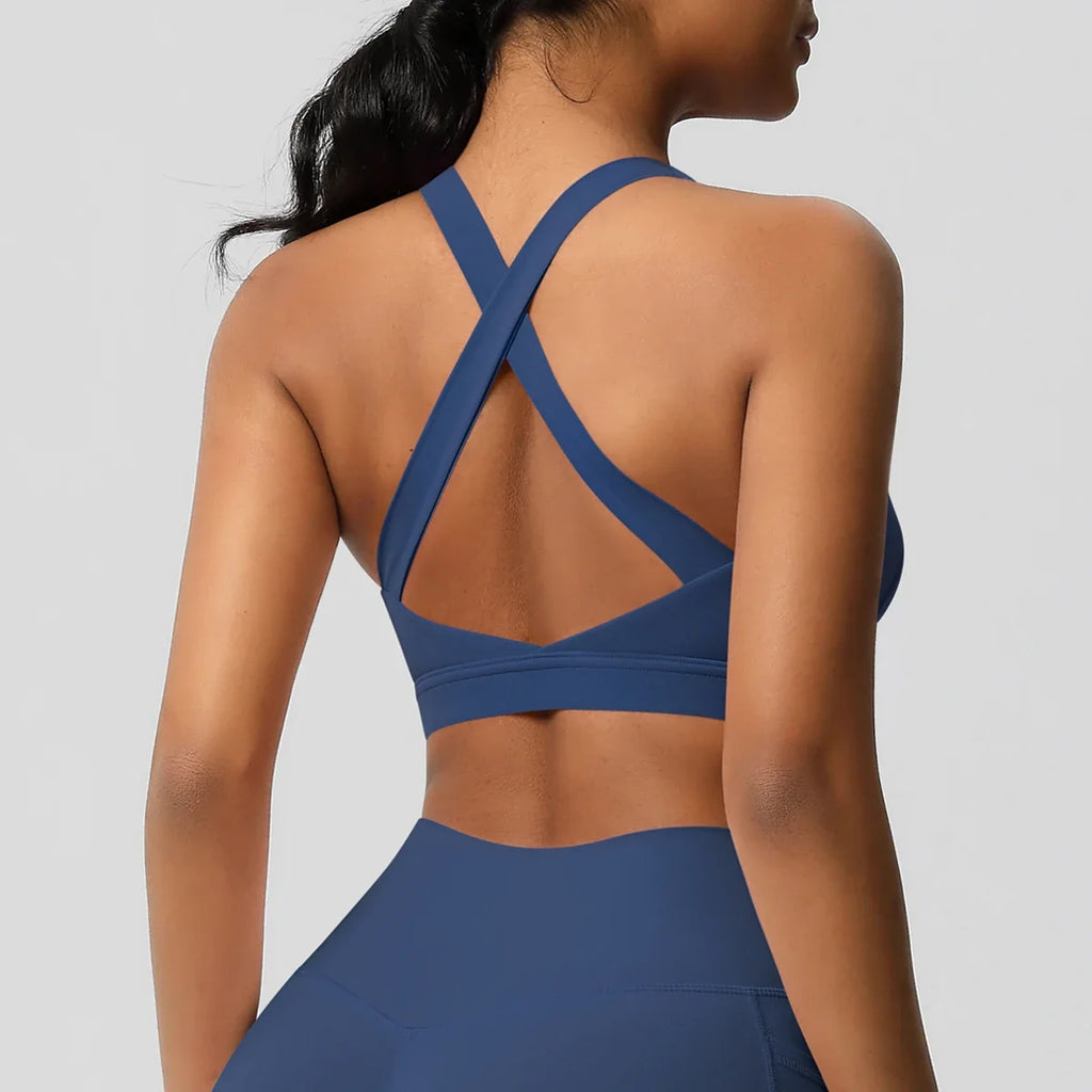 Women Fitness Yoga Bras Sexy Sling Beauty Back Fitness Push Up Sports Women Underwear Running Crop Top Yoga Clothes