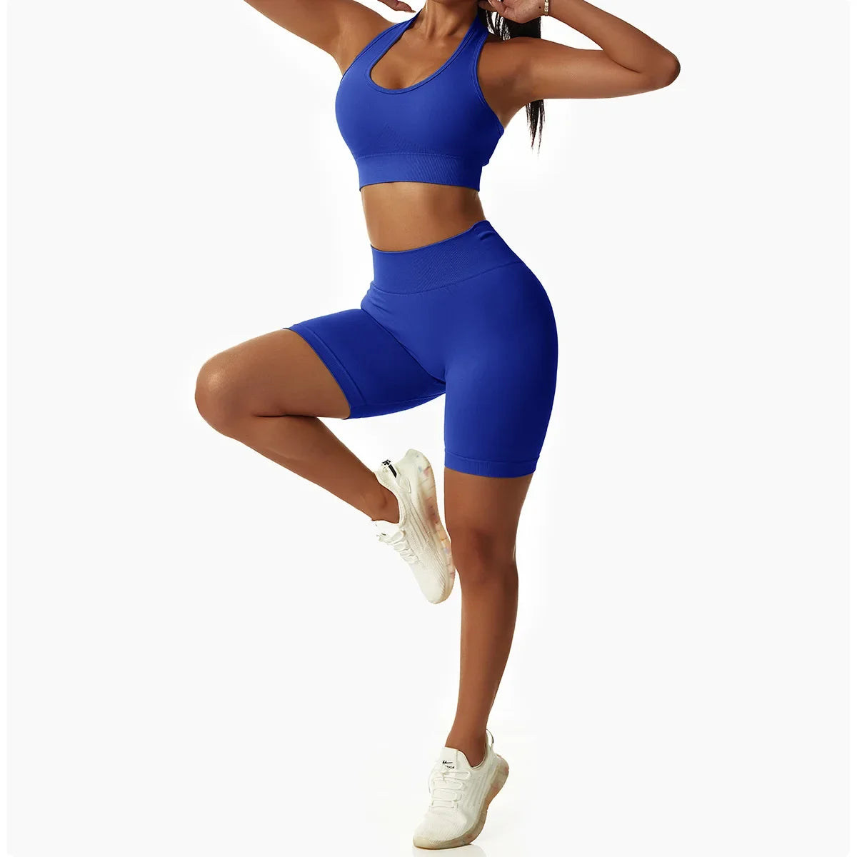 Sexy Halter Yoga Bra Gym Workout Push Up Running Sports Underwear Gathering Sports Vest Beautiful Back Fitness Top