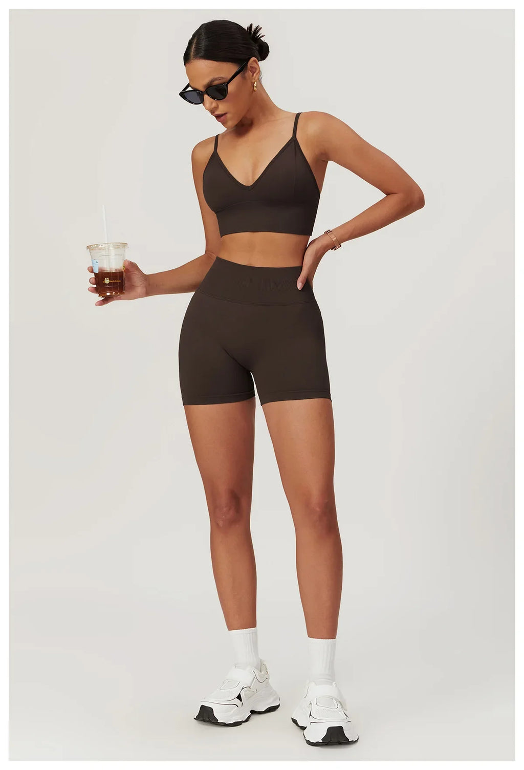 High Waist Shorts Seamless Yoga Shorts Workout Fitness Lift Peach Butt Fitness Tight Gym Running Body Shaper Pants Ribbed Shorts