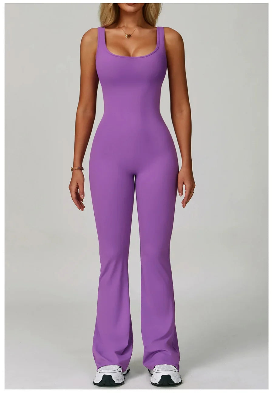 Women Sexy Back V Jumpsuit Gym Set Training Yoga Suit Sportswear Sports Jumpsuit Fitness Rompers Stretch Workout Bodysuits 8260