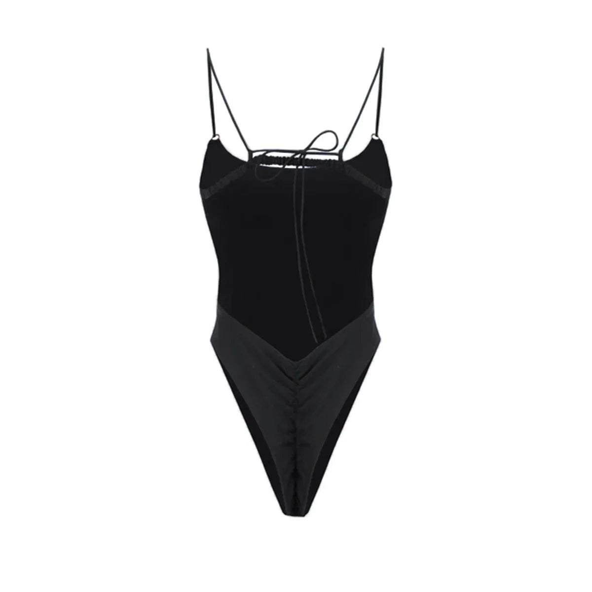 Sexy Black One Piece Swimsuit for Women 2024 Hollow Out Backless Bandage High Waist Monokini Bikini Beach Bathing Suit Swimwear