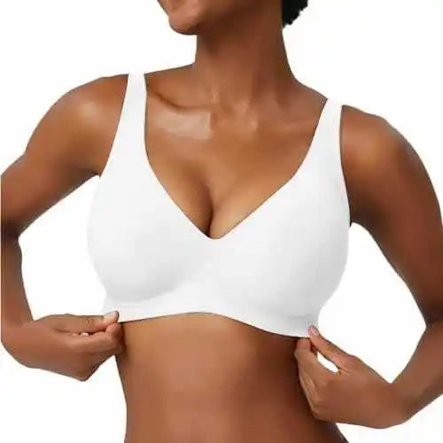 Women's Wire-Free Seamless Leopard Print Bra Soft Support Full Cup Thin Mold Bra Beautiful and Breathable Supportive Plus Up Bra