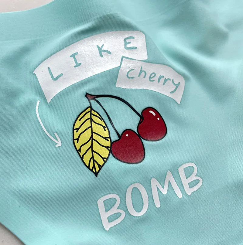Seamless Sexy Thong Women Underwear Briefs Panties Dog Heart Banana Flower Low Rise Yoga G String Bikini Girls Female Panty