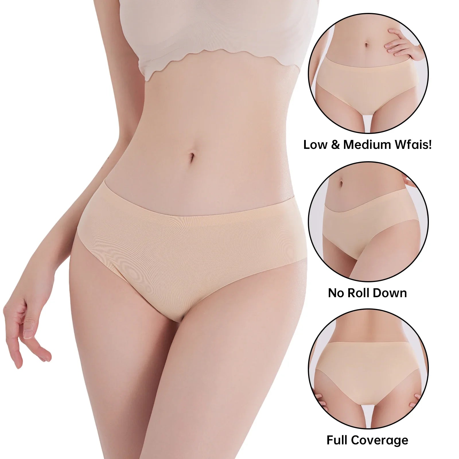 Women Lingerie High Waist Seamless Underwear Breathable Comfort Briefs Soft Thong Women Sexy Panties S-2XL