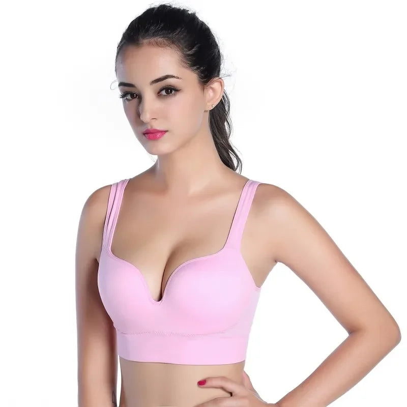 3D Bras For Women Underwear Sexy Lingerie Solid Bra Seamless Push Up Cotton Tops Bralette Brassiere Wireless Sports Vest