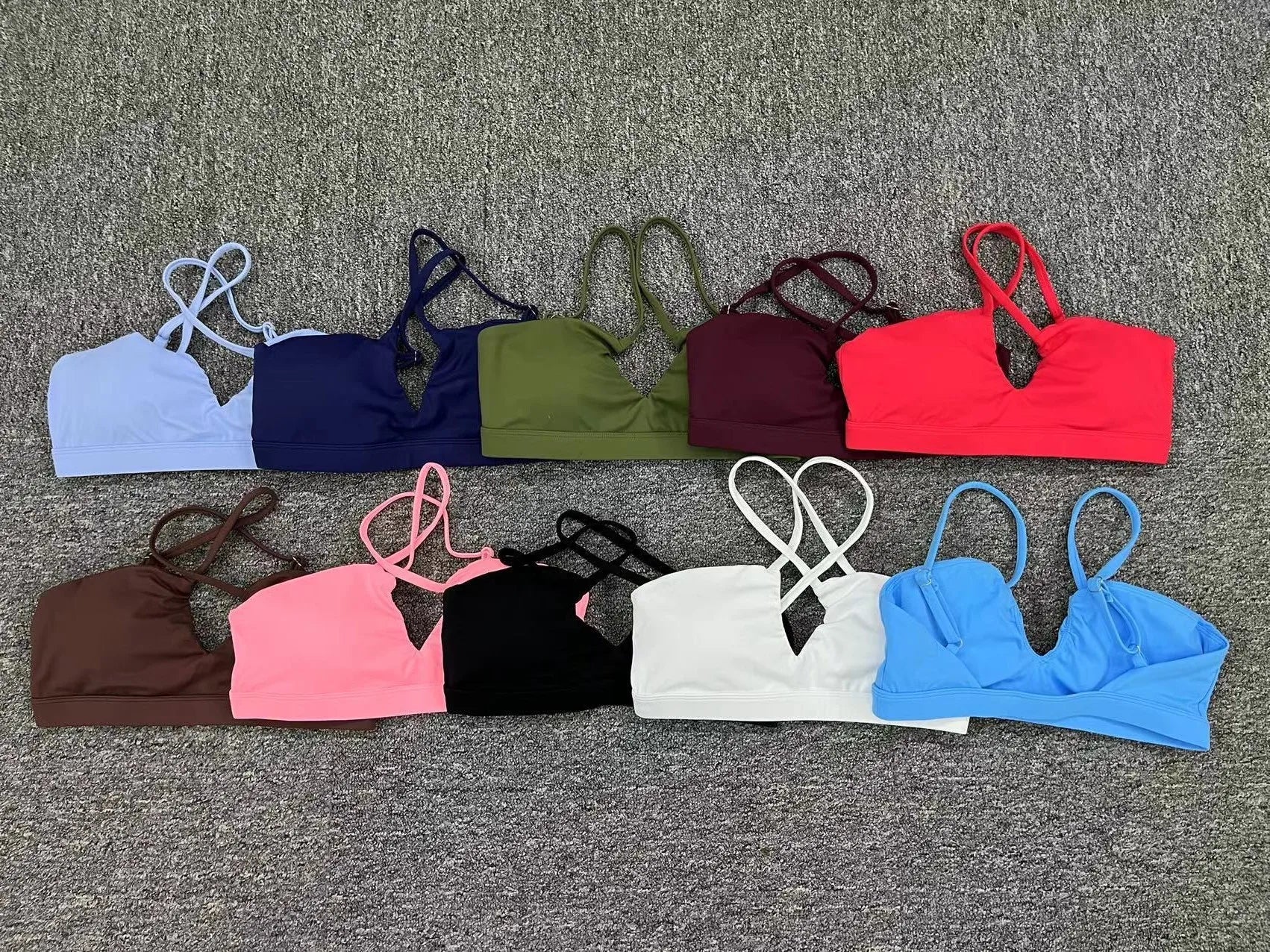 Hearuisavy Summer Gym Top Women Ultra Soft Fabrics Push Up Sports Bra Yoga Clothes Running Breathable Workout Fitness Underwear