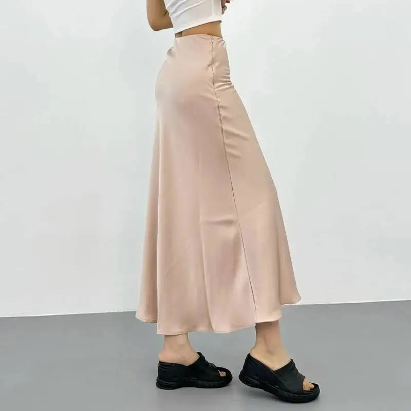 2026 Summer New High Waist Wrap Hip Slim Half Length Skirt Women Design Sense Niche Leisure Solid A-line Fishtail Skirt V38V