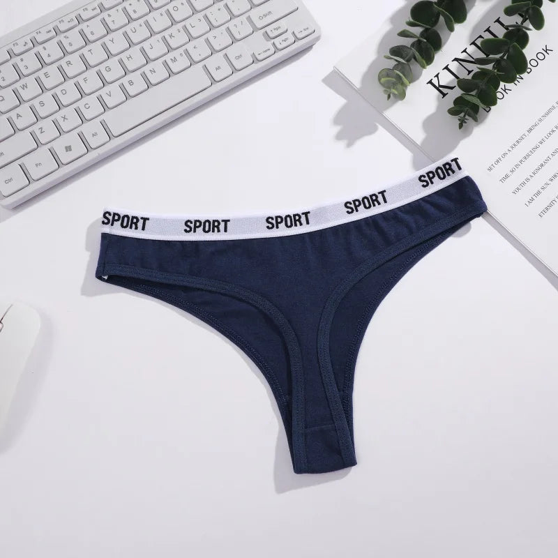 5Pcs/Set Women Thongs Cotton Panties Plus Zise Underwear Sexy G-String Low Waist Briefs Underpants Comfortable Lingerie S-XL