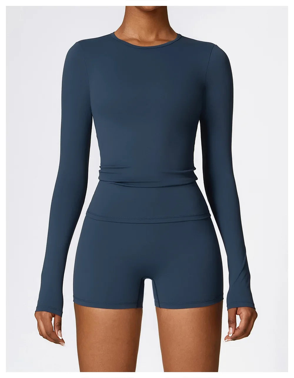 NCLAGEN Long Sleeve Workout Top Gym Pilates Clothes Women Active Wear Sports Shirt Elastic Fitness Yoga Clothing Running Shirts