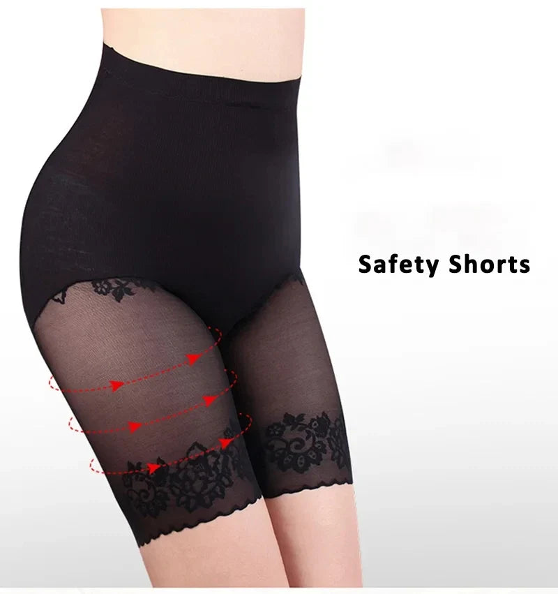 60-115 KG Plus Size Safety Short Pants Summer Women Seamless Underskirt Shorts Anti Rub Thigh Boyshorts Sexy Lace Women Boxers