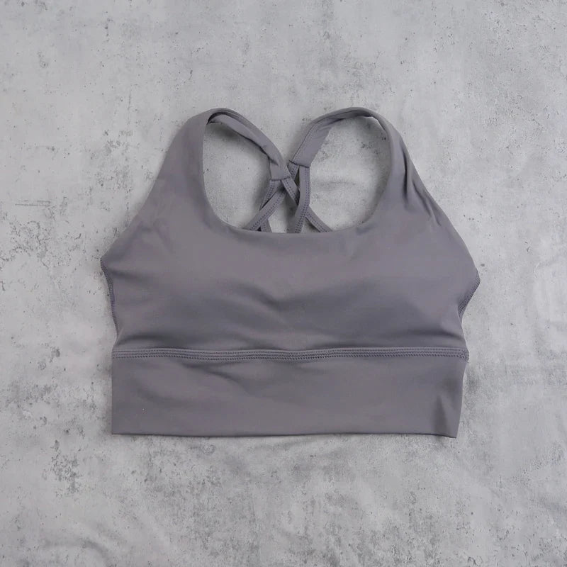 DIAS FIT JOY Yoga bra Naked feel cross back sports bra yoga clothes women's Cycling running fitness top