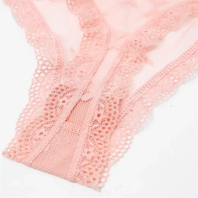 New 3Pcs Lace Thongs Women Floral G-string Underwear Trendy Letter T-Back Underpants Sexy Low Waist Bikini Panties Ladies Panty