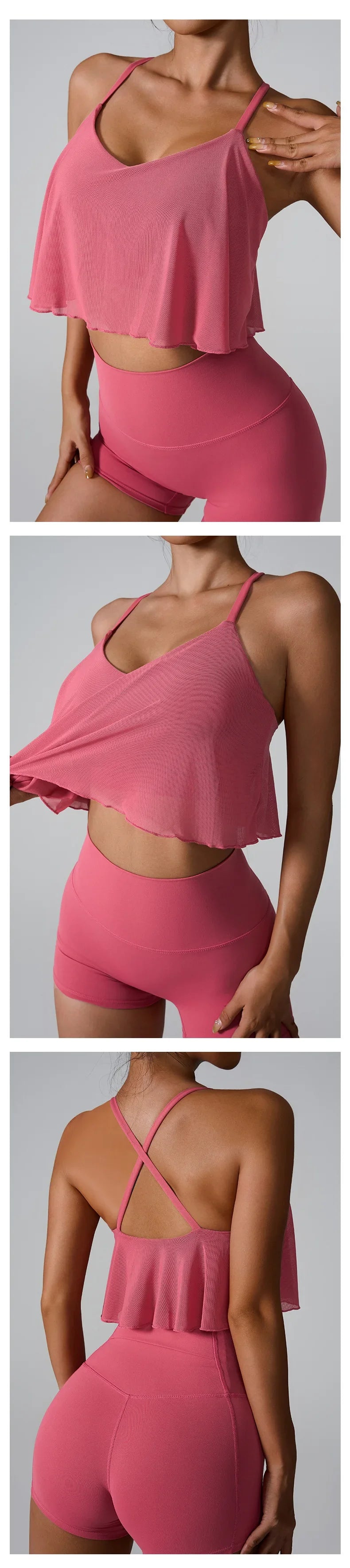 Yoga Sport Set Women Seamless Sexy Crop Top Bra Shorts Yoga Set Comfort Elastic Sport suit Workout Outfit Fitness Gym Clothes