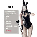 Mai Sakurajima Bunny Girl Cosplay Costume Women Sexy Lingerie PU Leather Bodysuit with Tie and Headband Set Anime Outfit