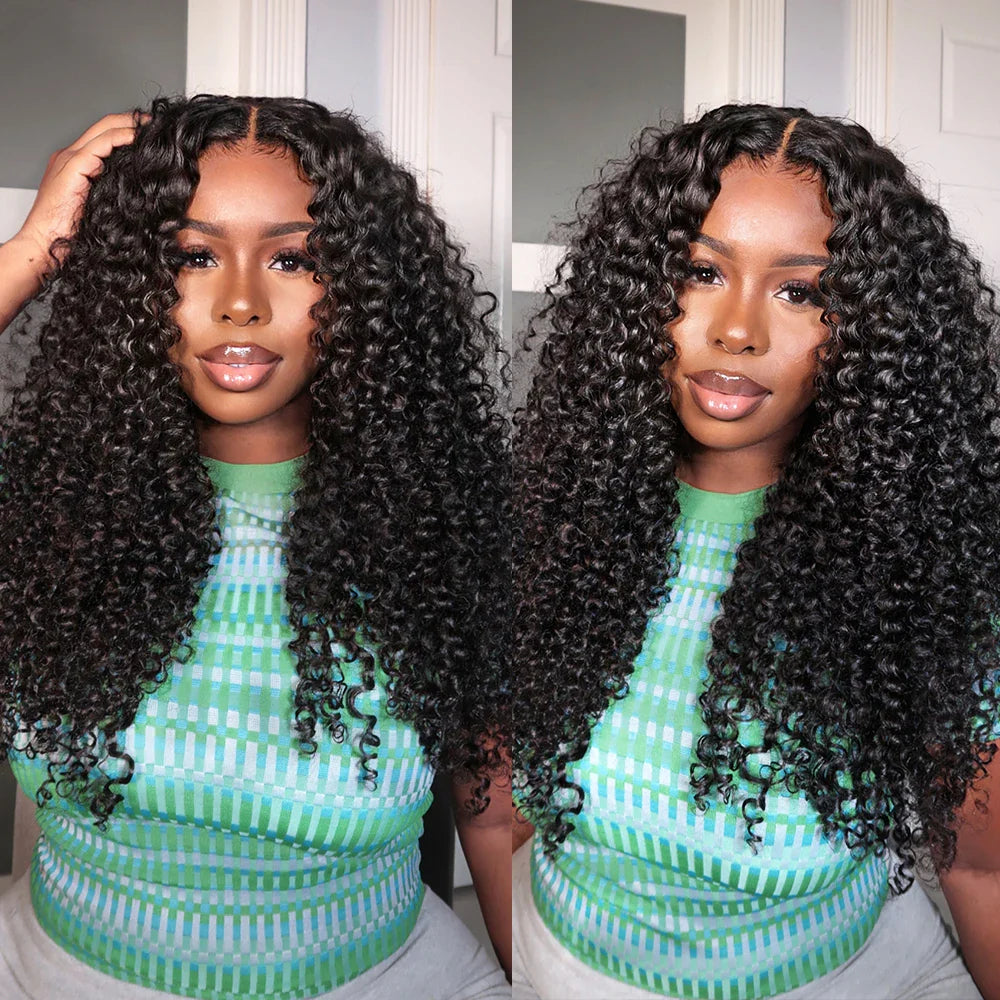 250% Kinky Curly Wigs Human Hair Afro Curly 13x6 HD Lace Frontal Wig Wear Go Glueless 5x5 Lace Front Human Hair Wigs on Sale