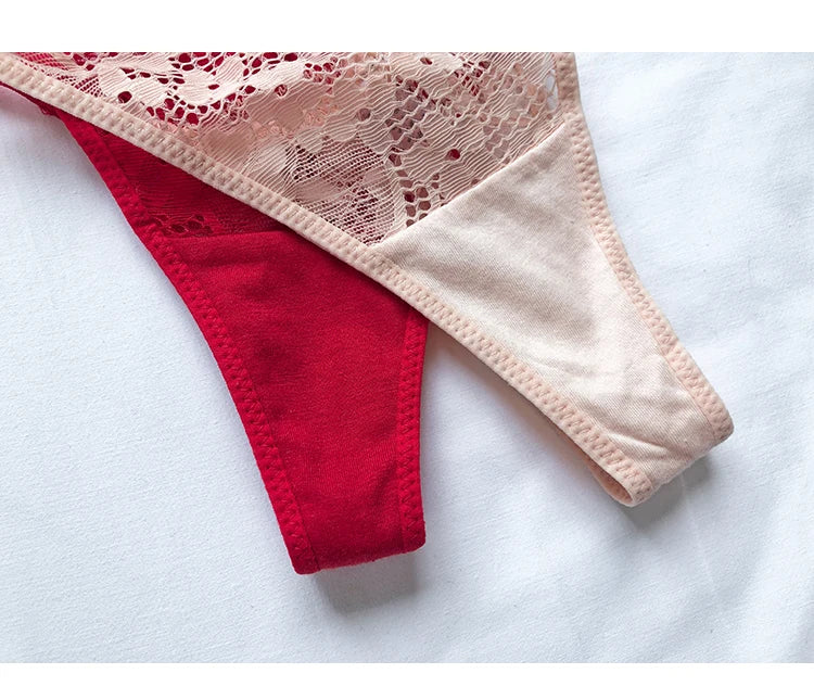 Lace G string Sexy Panties Women Underwear Briefs Hollow Out Thong High Quality Transparent Underpants Lingerie Girls Intimates
