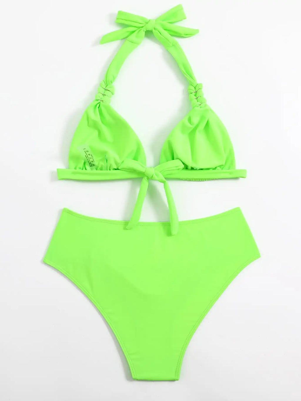2024 Sexy Bikinis Women Brown Halter Brazilian Swimsuit Female Pleated Bikini Set Black Push Up Swimwear Beach Wear Bathing Suit